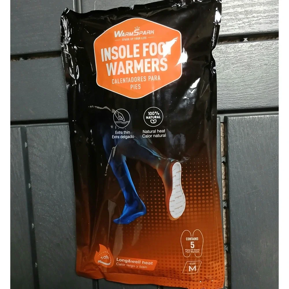 Insole Foot Warmers – Feet Size M | Woman 7.5-9‎ | Men 6.5-8, 5 Pairs -ZB